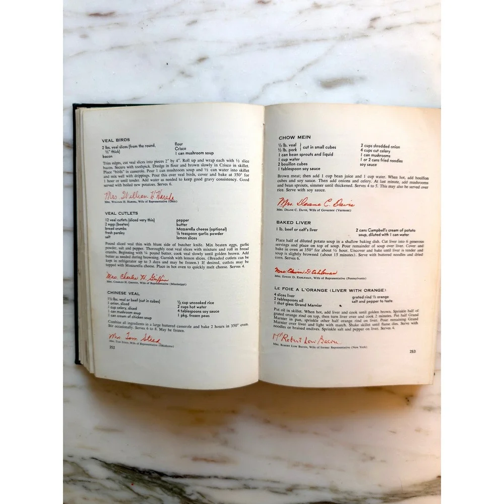 1970 Congressional Club Cookbook 8th Edition Washington DC Vintage Recipes
